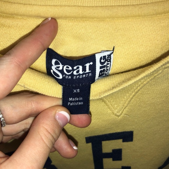 Pale Yellow and navy Great Lakes Sweatshirt - Picture 5 of 5